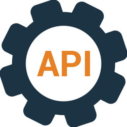 api application interface icon simple editable vector