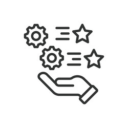 features icon in line design feature key vector image