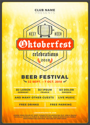 Oktoberfest beer festival celebration typography vector