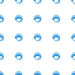 operator icon pattern seamless white background vector