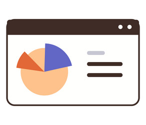 pie chart with colorful segments displayed vector image