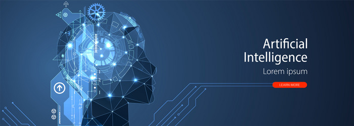 Artificial Intelligence Data Flow vector image