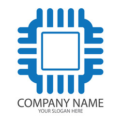 cpu simple icon symbol template vector image