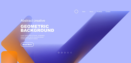 fluid gradient triangles landing page background vector image