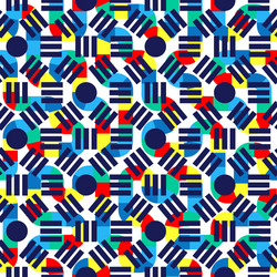 geometric abstract seamless pattern linear motif vector image