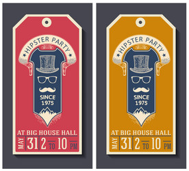 Retro Party Labels Vector Image