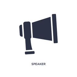 speaker icon on white background simple element vector