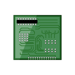 technology microcontroller cartoon vector image