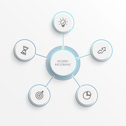 Abstract elements graph infographic template vector