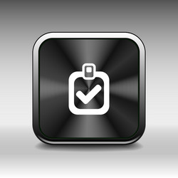 checkmark icon test form mark tick check choice vector image
