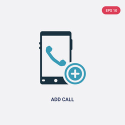 two color add call icon from technology concept vector