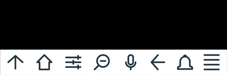 User interface line icons linear set quality vector