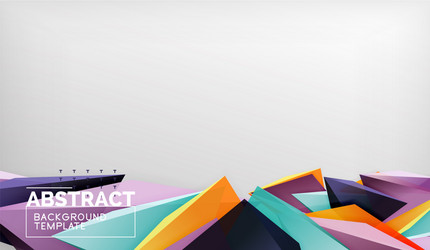 3d geometric triangular shapes abstract background vector image