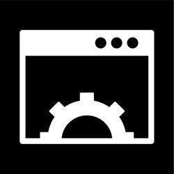 Browser setting icon vector