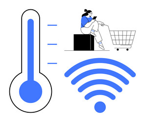 digital integration of smart devices in daily life vector image