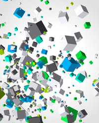 Dynamic Cube Explosion Background vector image
