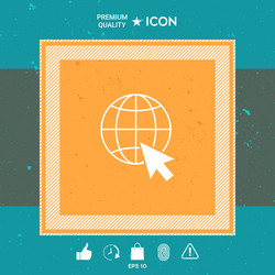 go to web internet icon vector image