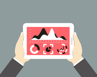 Modern Dashboard Tablet Interface vector image