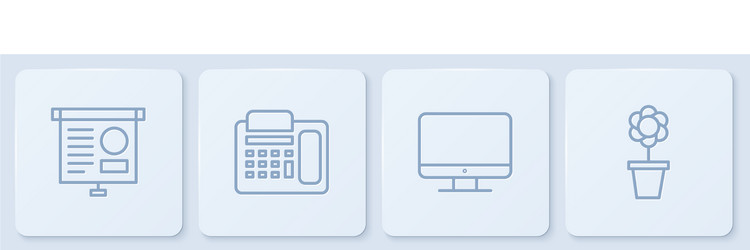 set line chalkboard with diagram computer monitor vector