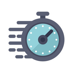 stopwatch running time passing clock speed timer vector image