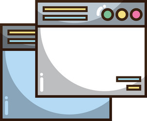 technology windows element and website document vector image