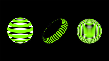 3d wireframe models of objects network line vector image