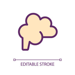 brain pixel perfect rgb color ui icon vector image