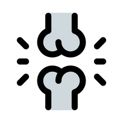broken bones from socket isolated on a white vector image