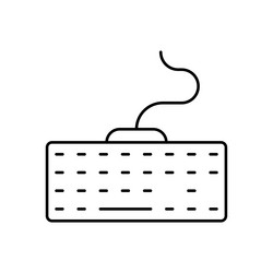 computer keyboard icon outline style design vector image