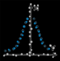 Flare mesh carcass gauss plot with spots vector