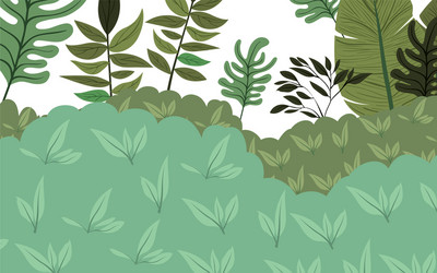 jungle scene pattern background vector image