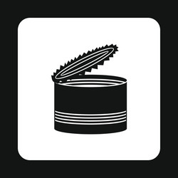 open tin can icon simple style vector