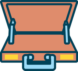 portfolio briefcase open isolated icon vector image