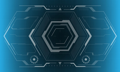 Sci-Fi Hexagon HUD Interface vector image