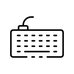 computer keyboard icon outline style design vector image