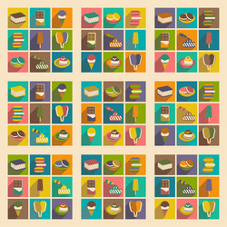 flat with shadow concept and mobile application vector image