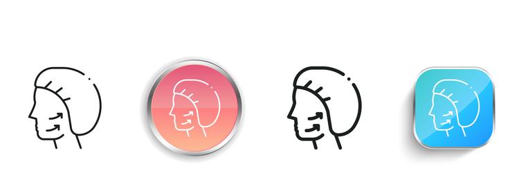 lifting icon thin linear regular and button style vector image