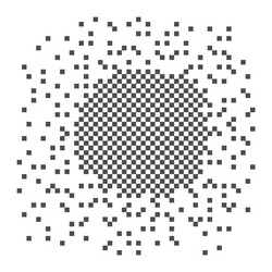 pixel chess dissolves into many squares vector image