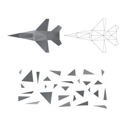 polygonal puzzle game constructor from triangles vector image