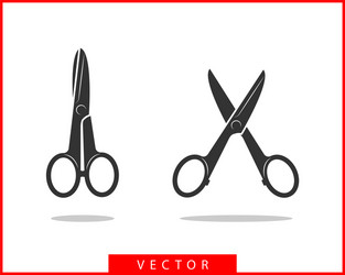 Set scissor icon scissors design element or logo vector