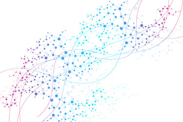 structure molecule and communication dna atom vector image
