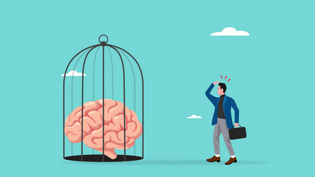 thinking traps negative thought patterns vector image