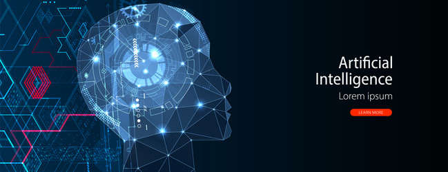 Artificial Intelligence Data Flow vector image