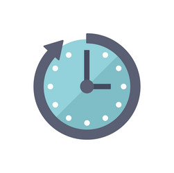 clock with rotating arrow showing time passing vector image