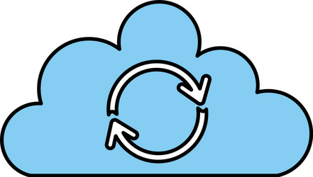 cloud sync refresh backup computing data icon vector image