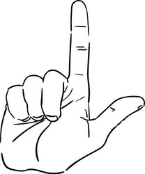 Defeated Hand Gesture vector image