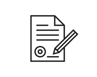 note icon sign paper message or document page vector image