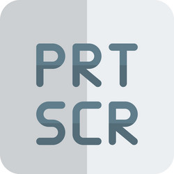 prt scr for a screenshot capture function key vector image
