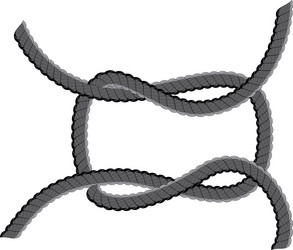 Rope knot Royalty Free Vector Image - VectorStock
