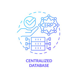 2d gradient centralized database line icon concept vector image